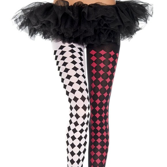 Mismatch Harlequin Pantyhose - Picture 1 of 1